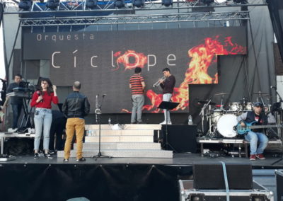 Montaje e iluminación con Orquesta CICLOPE
